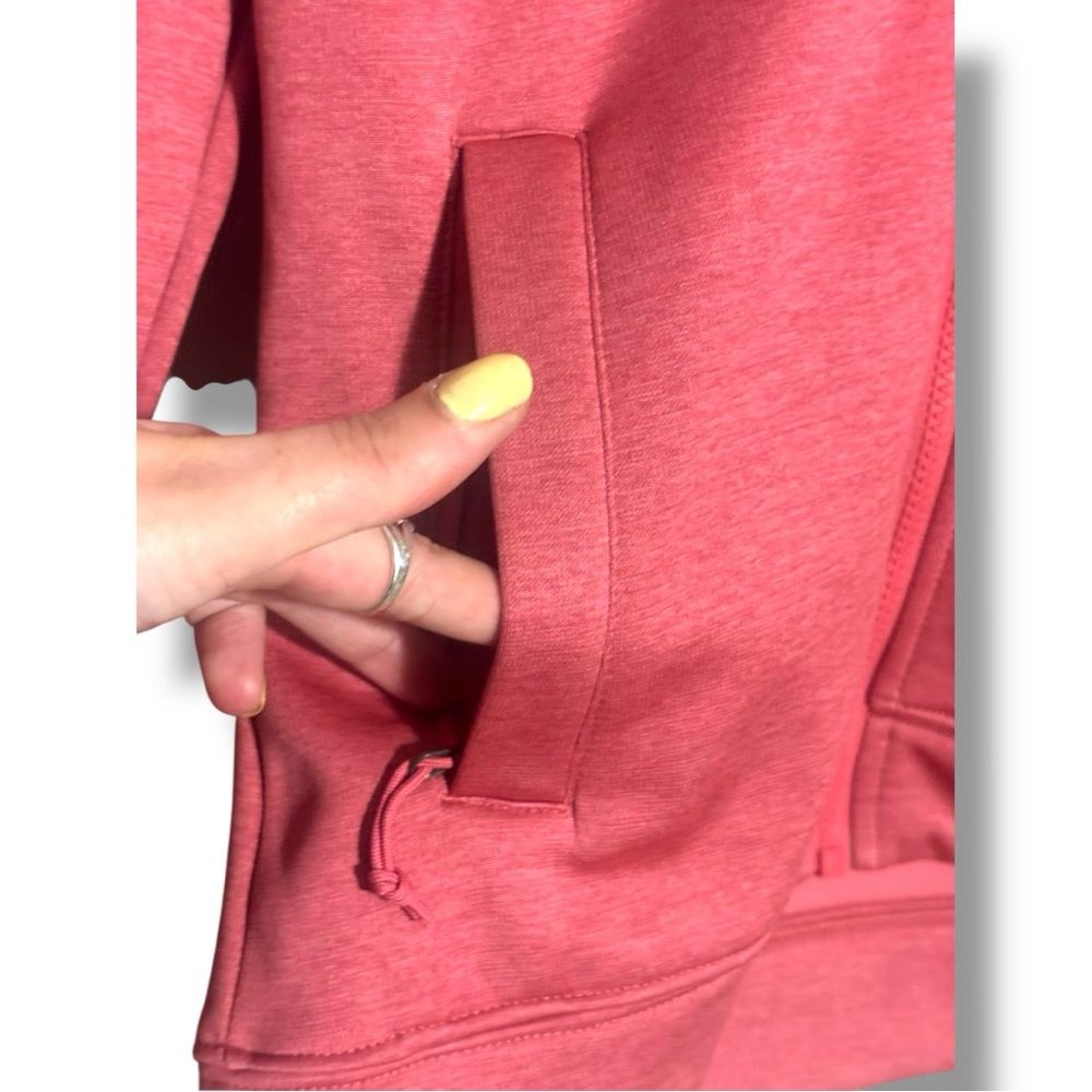 The North Face Pink Utility Jacket Long Sleeve Fleece Interior Hooded Sweatshirt - Picture 16 of 16